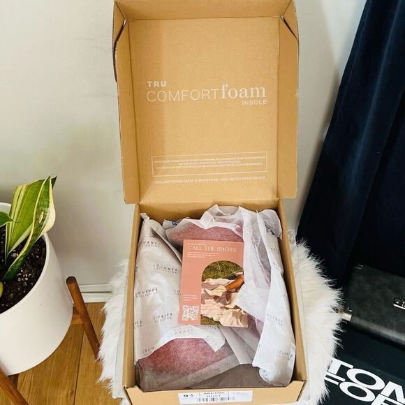 JOURNEE COLLECTION Aretha d'Orsay Wedge Sandal, Vegan‎ Leather Rust, 9.5, NWOB - Picture 5 of 15